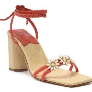 Schutz Coral Hina Atanado Leather Daisy Heels 8.5 - from Anthropologie